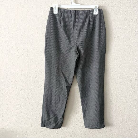 J. Jill Pull-On Pants Black White Slim Leg Ankle Stretch Ponte Knit Women's Sz S - Picture 3 of 7